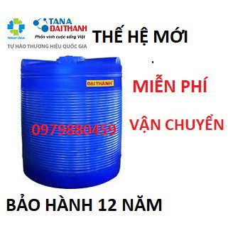 Bồn nhựa thế hệ mới Đại Thành 2000L-5000L đứng, bảo hành 12 năm