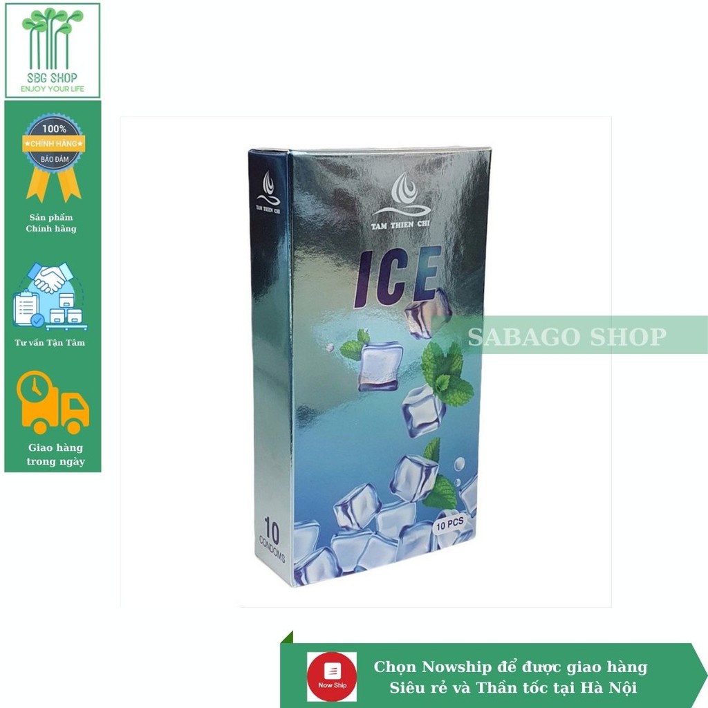 Bao cao su Tâm Chí Thiện Ice hộp 10 chiếc - SBG Shop