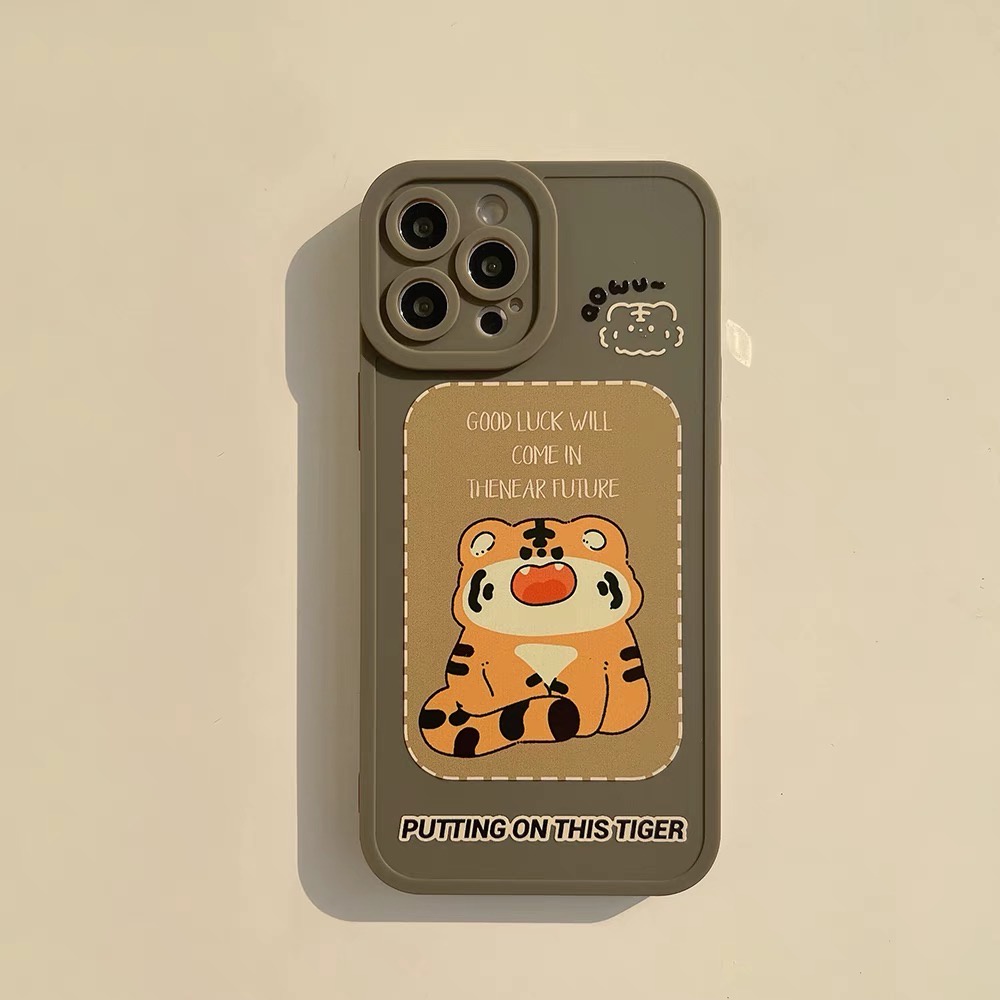 Ốp Lưng Iphone Tiger Cạnh Vuông Bảo Vệ Camera 13promax/13pro/13/12promax/12pro/12/11/11promax
