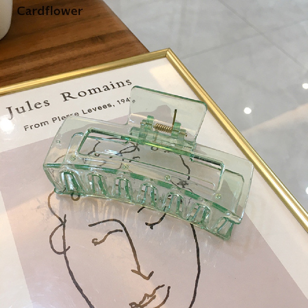 &lt; Cardflower &gt; Kẹp Tóc Càng Cua Lớn Bằng Nhựa Nhiều Màu Sắc Cho Nữ Đang Giảm Giá