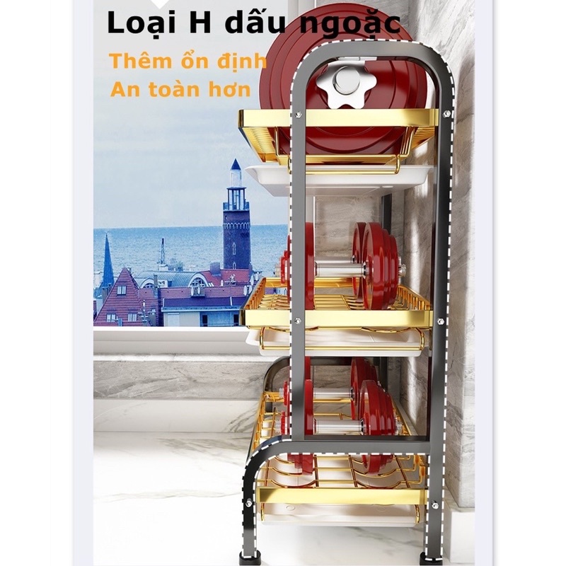 Kệ bát 3 tầng đa năng thông minh. Có khay hứng nước. Freeship