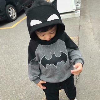 Áo hoodle Batman nỉ 2 lớp dày dặn ( còn sz 80)
