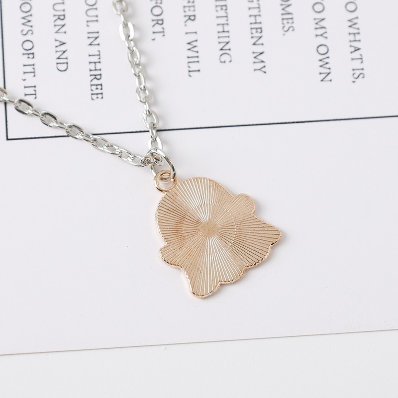 Vòng cổ choker thiết kế mặt hình con ma màu trắng/đen phong cách Punk cá tính cho nữ