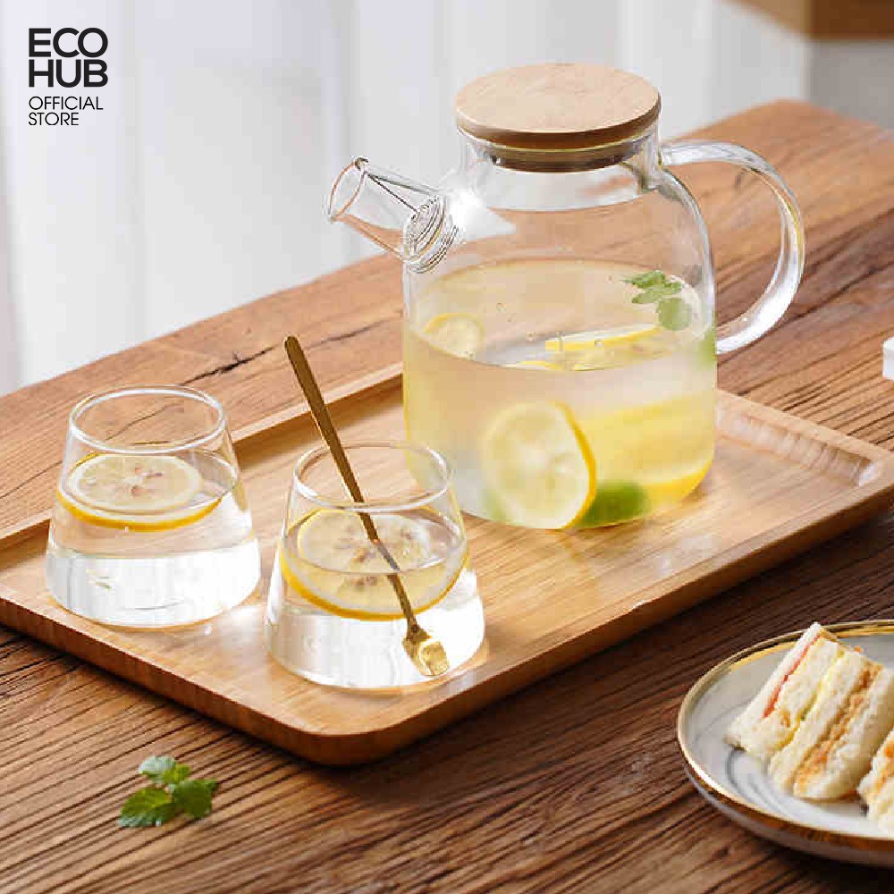 Khay gỗ Tre ECOHUB tự nhiên (Tròn, Chữ Nhật, Vuông, Elip) Nhiều kích thước, Hàng VN (Bamboo serving tray) | EH024