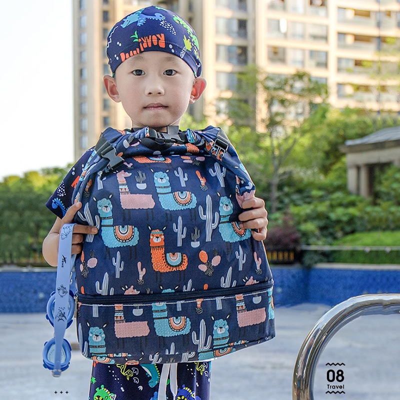 Ba lô dây rút chống nước đựng đồ đi bơi tiện lợi cho trẻ em