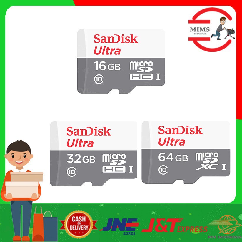 Thẻ Nhớ Micro Sd Hiệu Sandisk Class 10 Dung Lượng 16 / / 32 / 64gb 80mbps