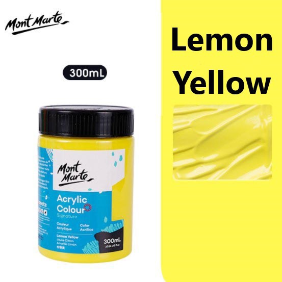 [DA ĐEN] Màu Mont Marte Signature Acrylic Colour 300ml (10.1-oz) - Lemon Yellow