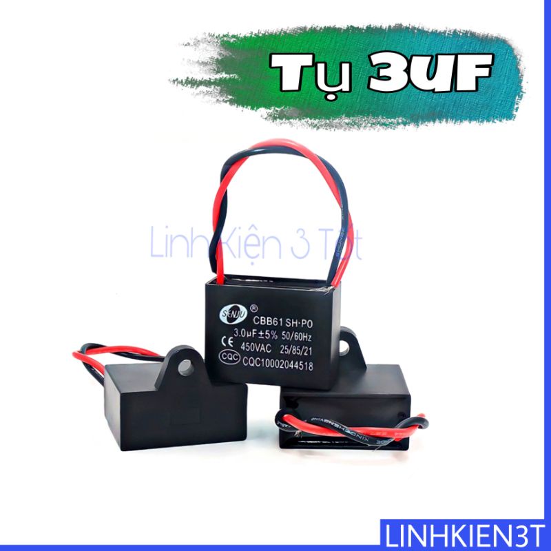 Tụ quạt bàn - quạt treo tường - quạt trần CBB61 3uf 50Hz
