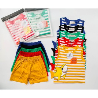 [SALE] Bộ Ba Lỗ Cho Bé Trai, Bé Gái Minky Mom Vải Thun Lạnh Họa Tiết Baby Shark 3D, Áo Ba Lỗ Bé Trai MKM3LO2105