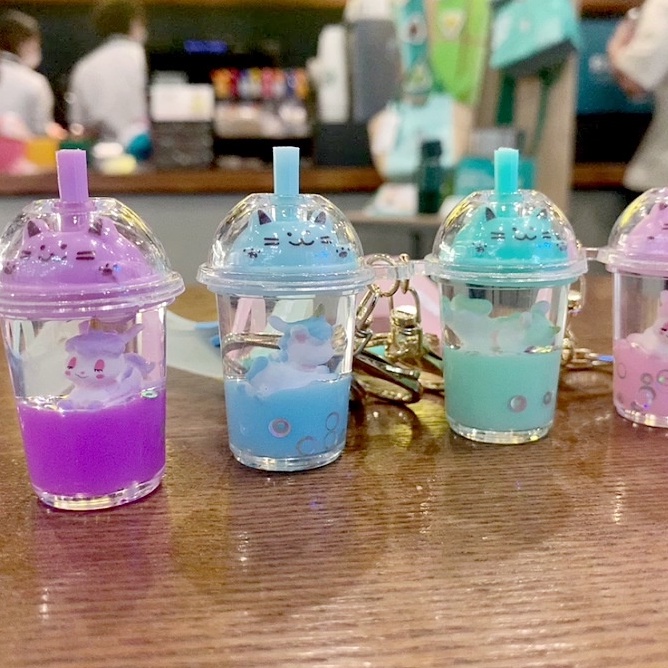 Móc Chìa Khóa Hình Ly Trà Sữa Hoạt Hình Sáng Tạo Nhiều Màu Sắc