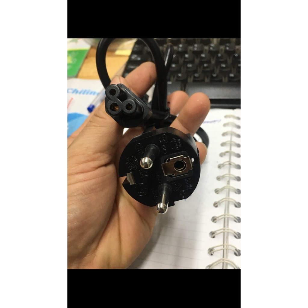 Dây nguồn 2 chấu laptop zin dài 1,2m