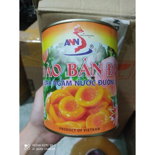 Đào ngâm đào bản đồ lon 830g