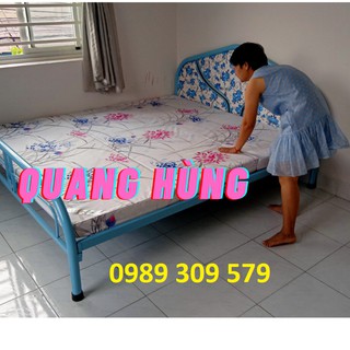 GIƯỜNG SẮT ỐNG TRÒN GIÁ RẺ NGANG 1M4 X DÀI 2M HCM