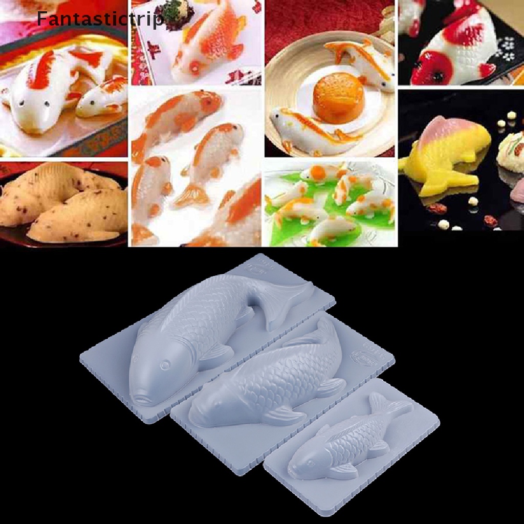 Khuôn Làm Bánh Hình Cá Koi 3d Bằng Nhựa