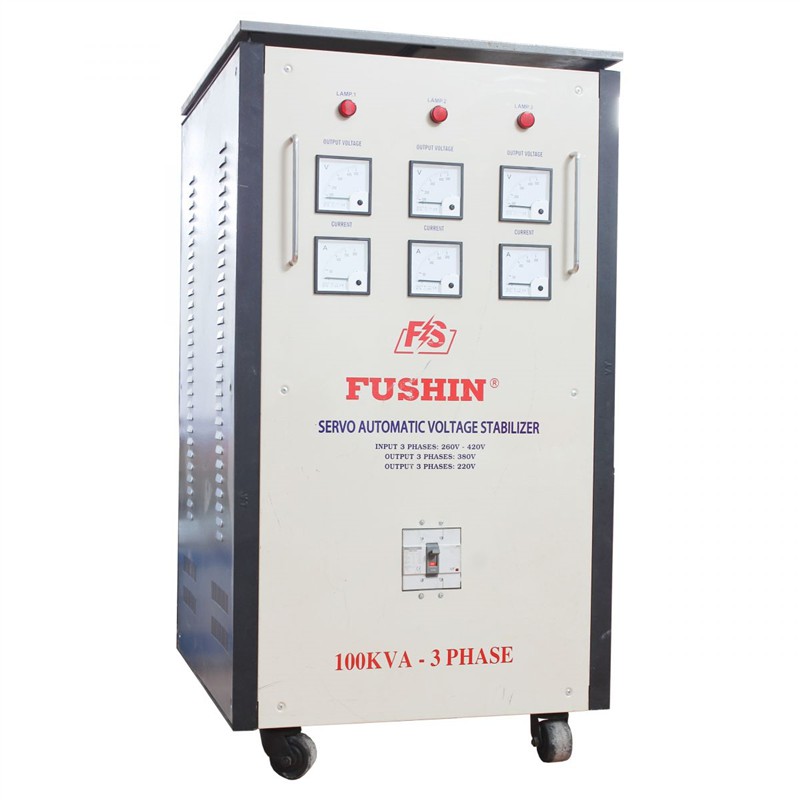 ổn áp 3 pha 100KVA Fushin Dải-320V-420V ra 380V-100KVA