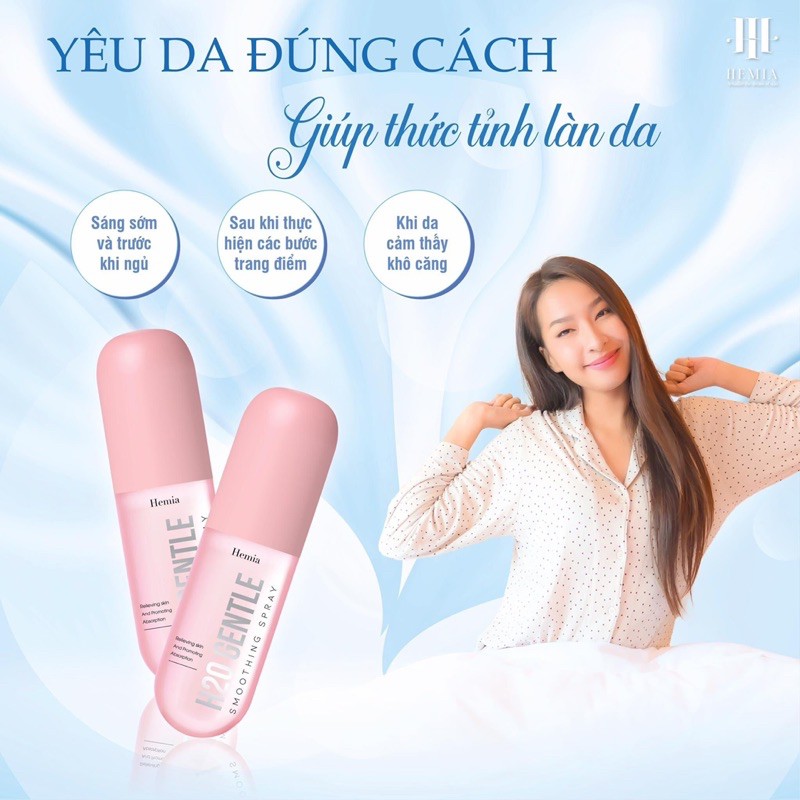 Xịt khoáng căng bóng DNA cá tầm H20 gentle cấp ẩm, làm dịu da, bảo vệ lớp trang điểm | BigBuy360 - bigbuy360.vn