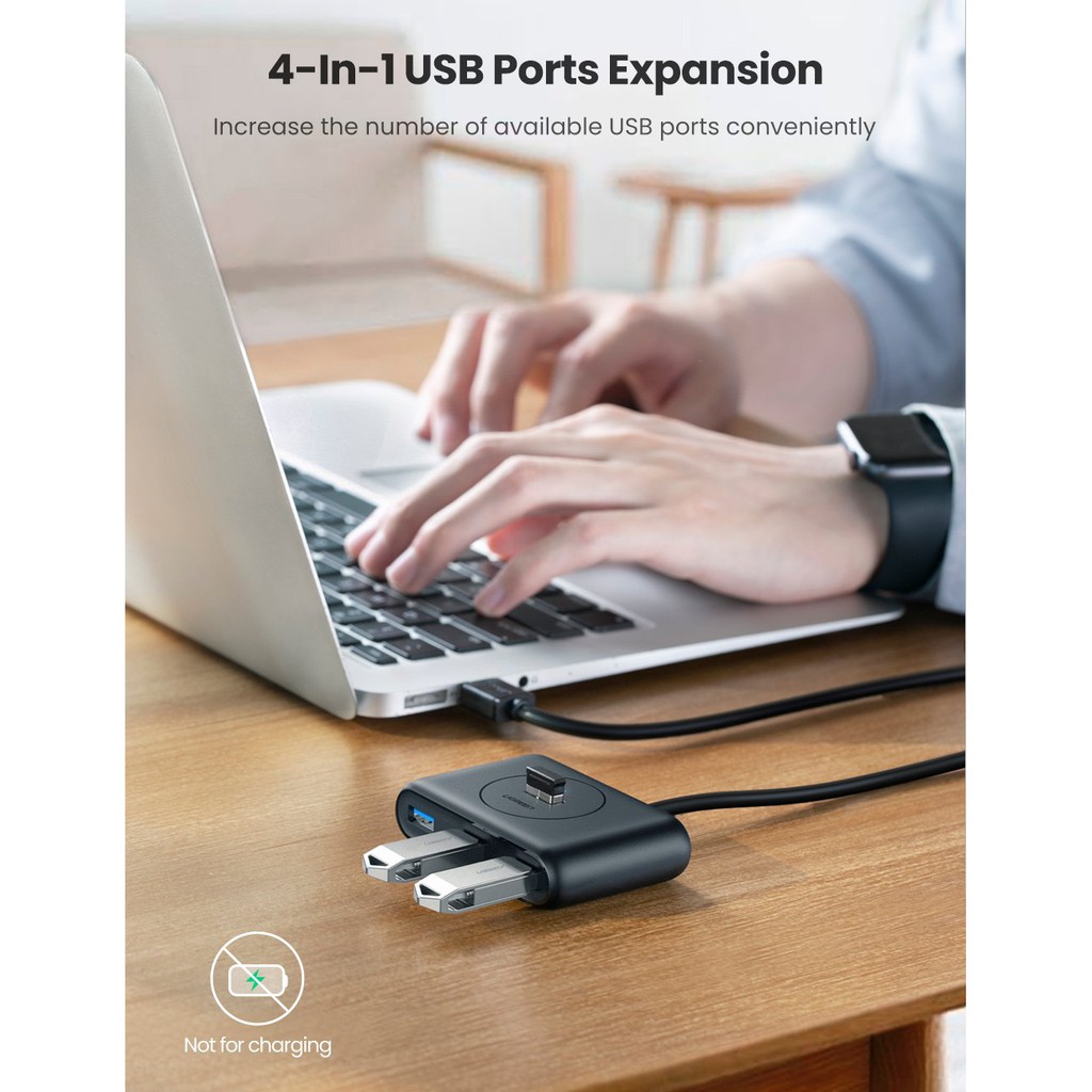 Hub 4 Cổng USB 3.0 Ugreen 20291 1m - Hàng Chính Hãng