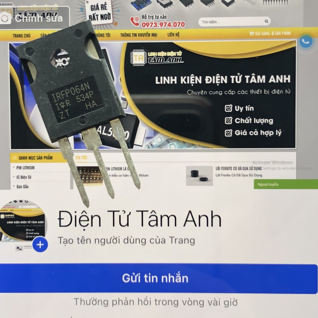 MOSFET IRFP064N MỚI CHÍNH HÃNG CHẤT LƯỢNG CAO