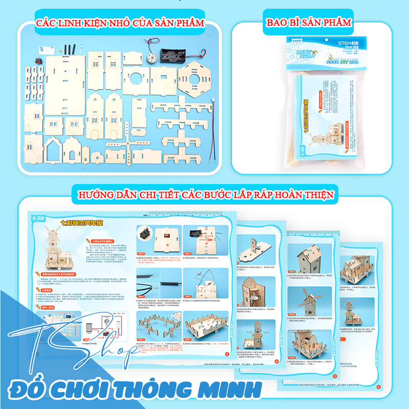 Đồ chơi trẻ em khoa học, đồ chơi trẻ em khoa học, cối xay gió, DIY, giáo dục STEM