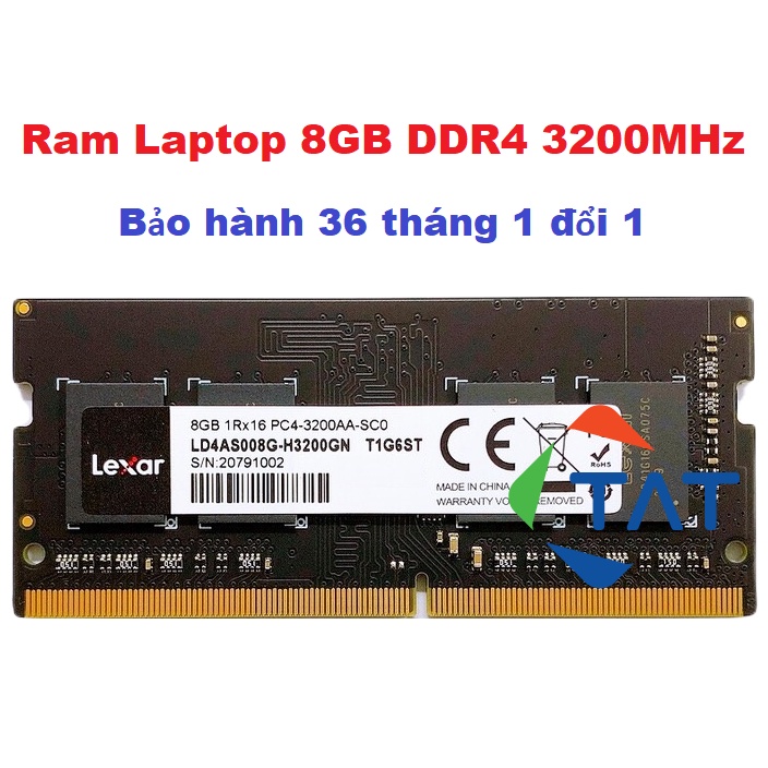 Ram Lexar 8GB 3200MHz Một Mặt Chíp Dùng Cho Laptop - Bảo hành 36 tháng