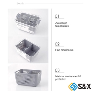 Vegetable Fruit Drain Basket Storage Basket Fridge Keep Fresh Box Kitchen Colander