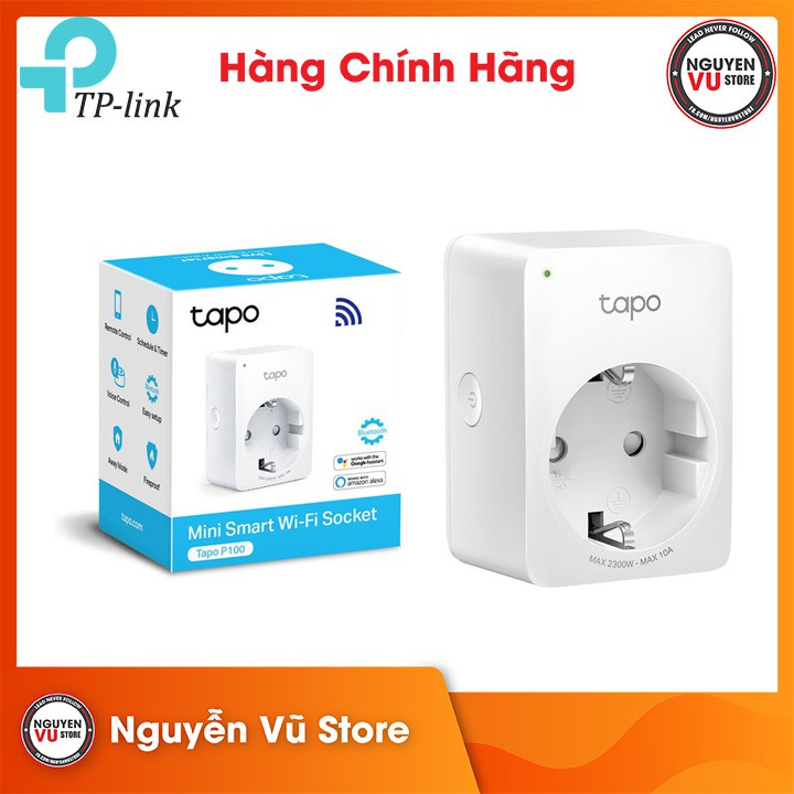 Ổ cắm điện Wifi thông minh TP-Link Tapo P100 - Hàng chính hãng