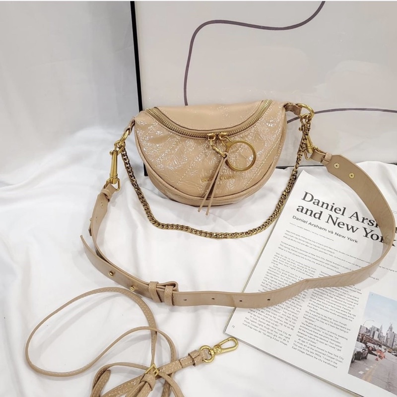 Túi xách nữ đeo chéo bao tử CnK đẹp nhiều màu size 20cm