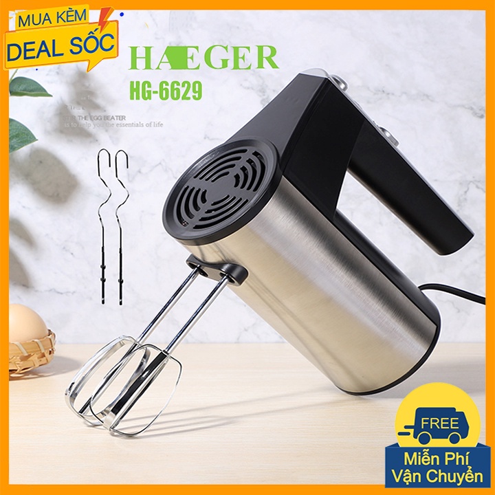 Máy đánh trứng, trộn nhào bột làm bánh HAEGER HG-6629 450W