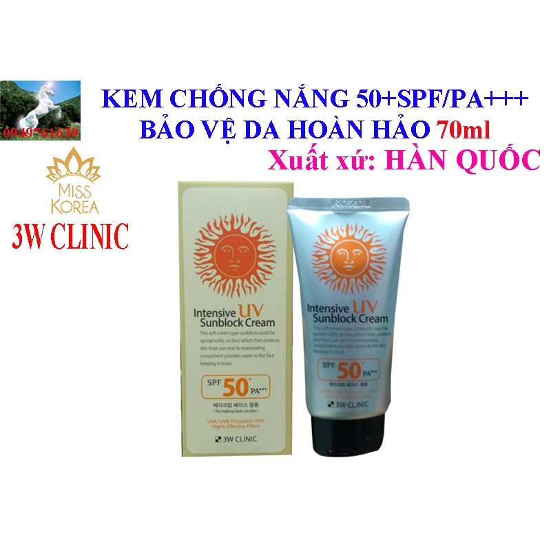 KEM CHỐNG NẮNG 3W CLINIC