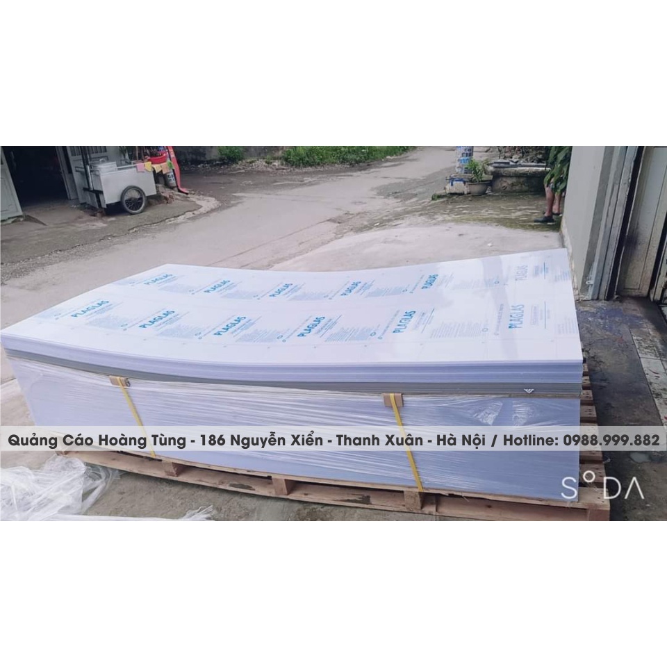 Tấm tản sáng Polycarbonate dày 1.8mm chuyên dùng làm hộp đèn