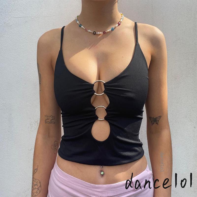 Áo Hai Dây Cổ Chữ U Màu Trơn 1O1 Dành Cho Nữ Tập Múa