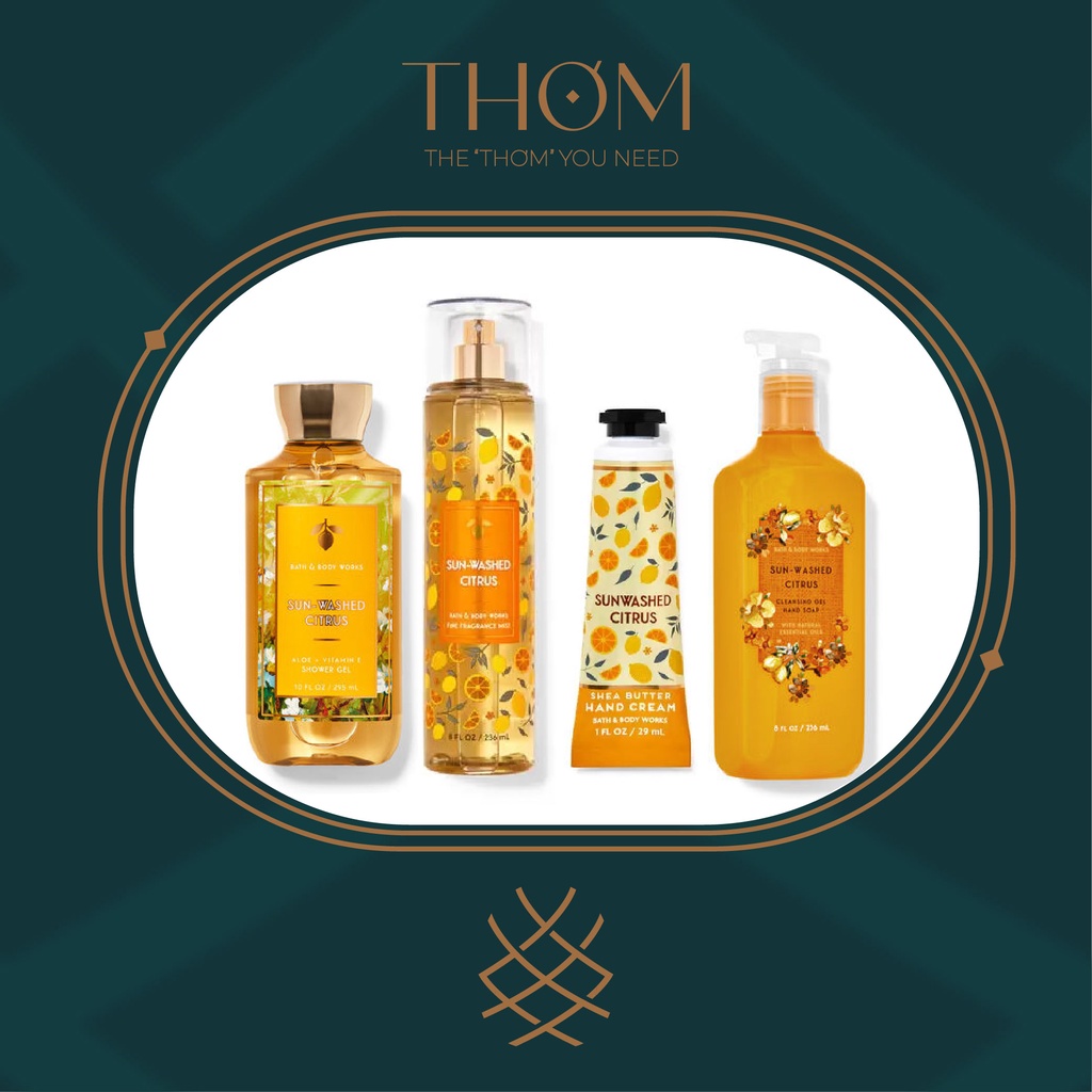 SUN-WASHED CITRUS | Sản Phẩm Tắm Dưỡng Xịt Thơm Toàn Thân Bath &amp; Body Works
