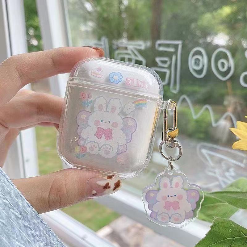 Vỏ Bảo Vệ Hộp Sạc Tai Nghe AirPods 1/2/3/Pro 2021 inPods i12 Bằng Tpu Mềm Trong Suốt Chống Sốc