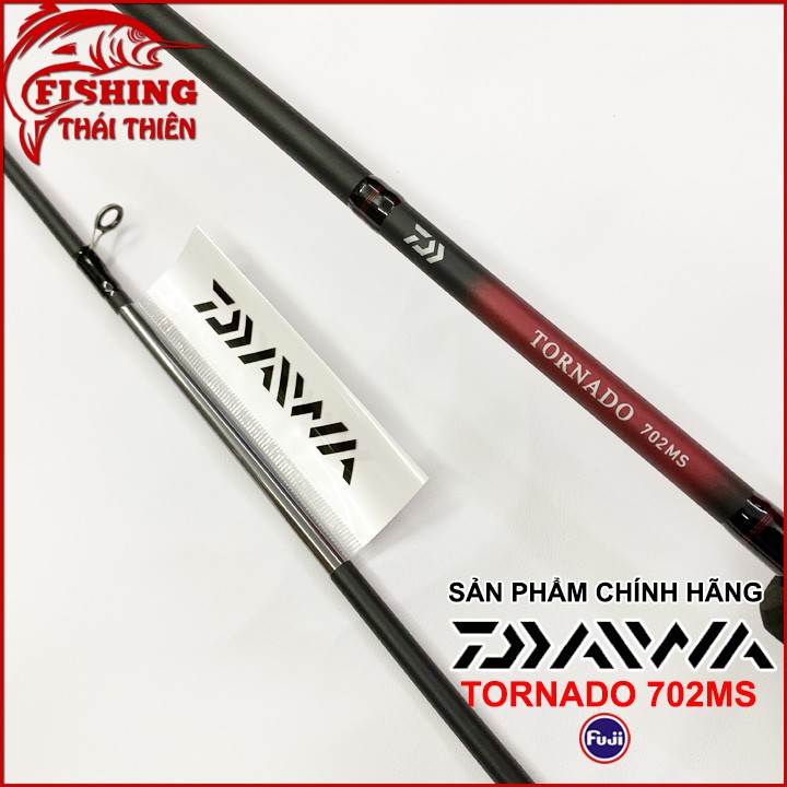 Cần câu cá Daiwa Tornado 702MS (cần máy đứng 2m1) khoen Fuji Pat Daiwa