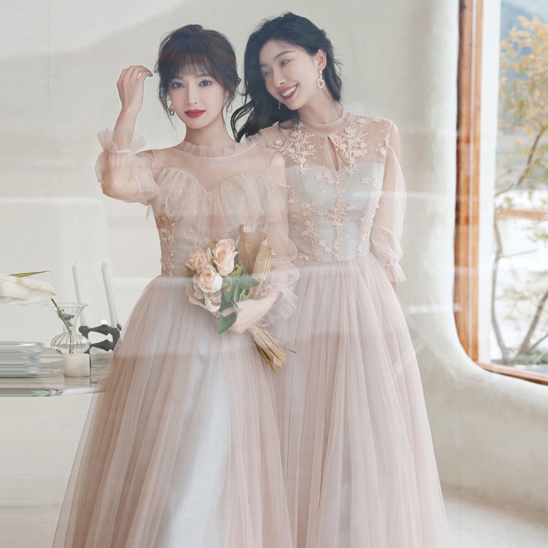 Đầm Phù Dâu Dáng Dài Phong Cách Thời Trang Mới 2022