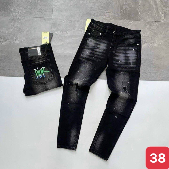 Quần jean nam màu xám đen đậm rách gối chất jeans bò cao cấp co dãn 4 chiều cực đẹp, quần rin nam Q83