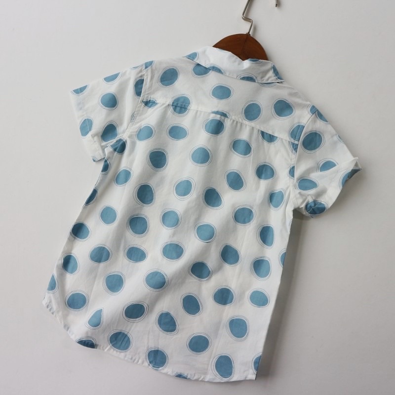 Áo sơ mi trẻ em  Áo cộc tay cotton chất mát 0622