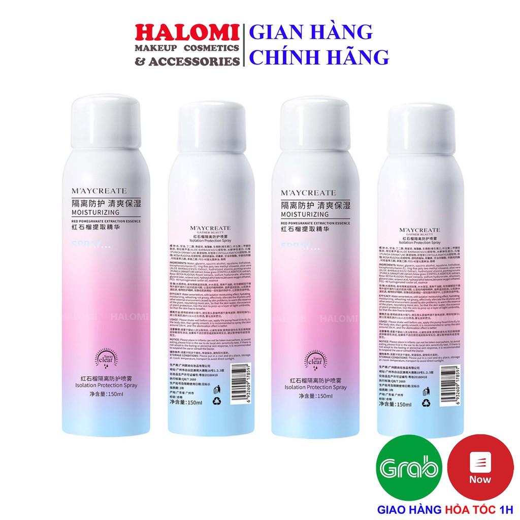 Xịt Chống Nắng Trắng Da Maycreate 150ml Chính Hãng HALOMI