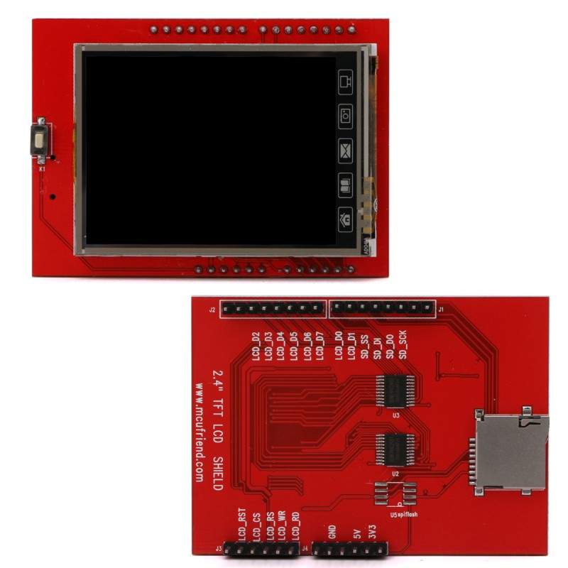 Bảng Mạch Uno R3 Mega328P Màn Hình Cảm Ứng Lcd 2.4 Inch Tft Cho Arduino