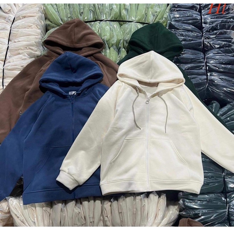 Áo khoác nỉ cotton trơn H2A867