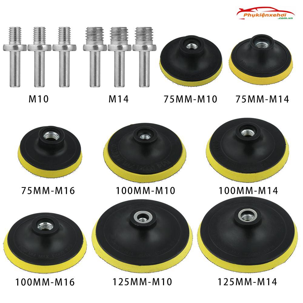 Phớt đánh bóng ô tô chuyện dụng, bộ dụng cụ đánh bóng sơn kính ô tô 3/4/5/6/7 Inch