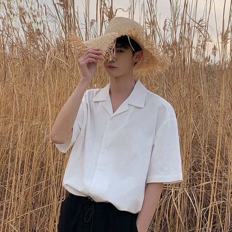 SƠ MI LỤA trơn trắng đen tay lỡ bacsi nam nữ from rộng unisex