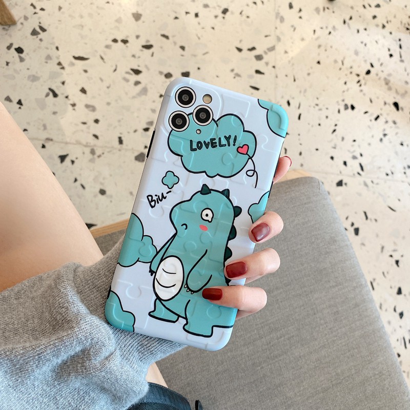 Ốp lưng Iphone IMD Khủng long hoạ tiết lego Iphone 7plus/8plus/x/xs/xsmax/11/11pro/11promax Dino Case