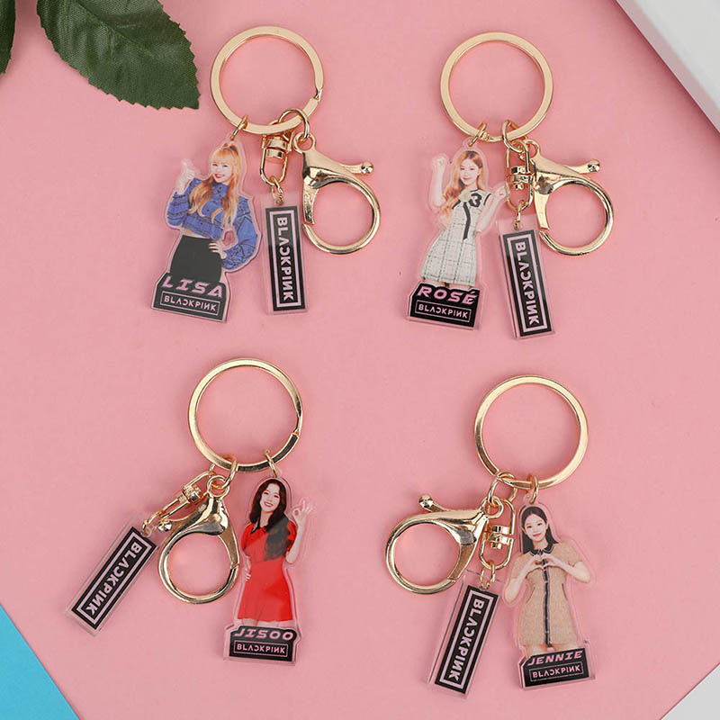 Móc khóa gắn mặt hình các thành viên nhóm nhạc Blackpink Twice Seventeen độc đáo