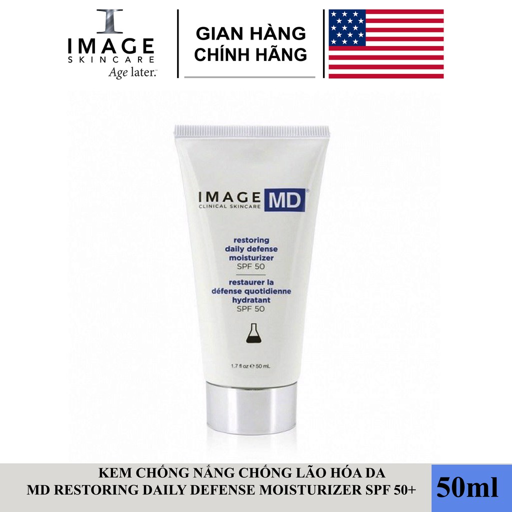 IMAGE MD RESTORING DAILY DEFENSE MOISTURIZER SPF50 – KEM CHỐNG NẮNG CHỐNG LÃO HÓA DA