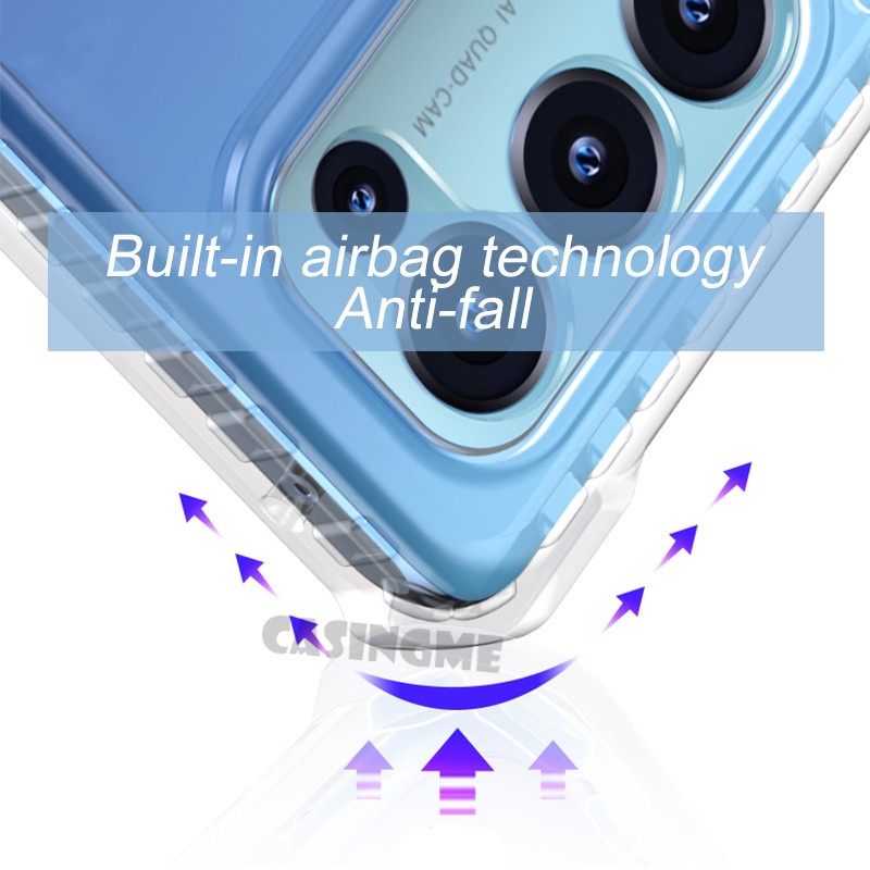 Ốp điện thoại trong suốt có túi khí chống sốc và giá đỡ cho OPPO Reno 5 4G/Reno 5 5G/Reno 5Pro 5G