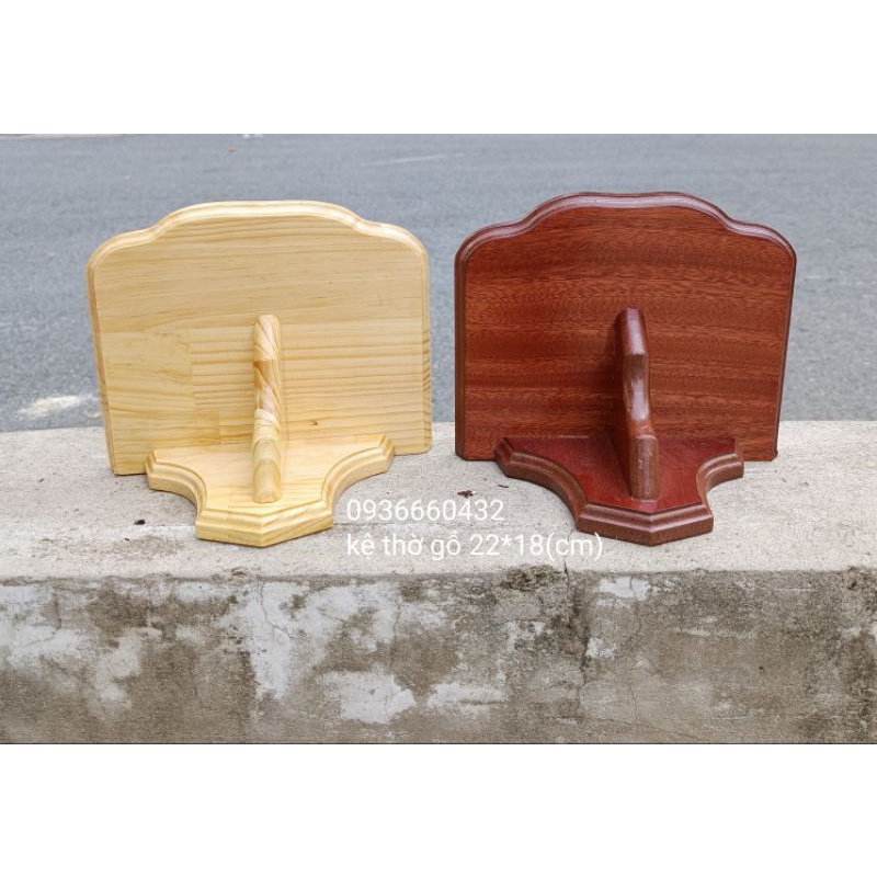 KỆ THỜ CÔNG GIÁO GỖ THÔNG  HOẶC MDF  KT 22×18 mẫu mới uốn lượn sóng