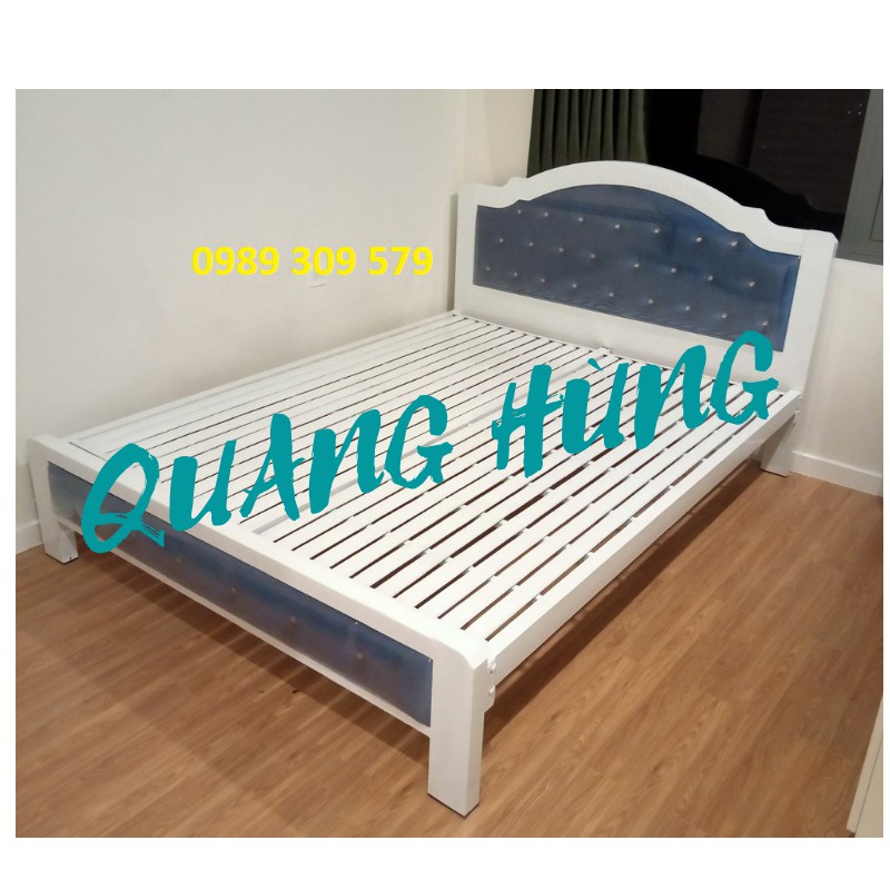 GIƯỜNG SẮT HỘP VUÔNG 5X10 CAO CẤP NGANG 1M8 DÀI 2M HCM