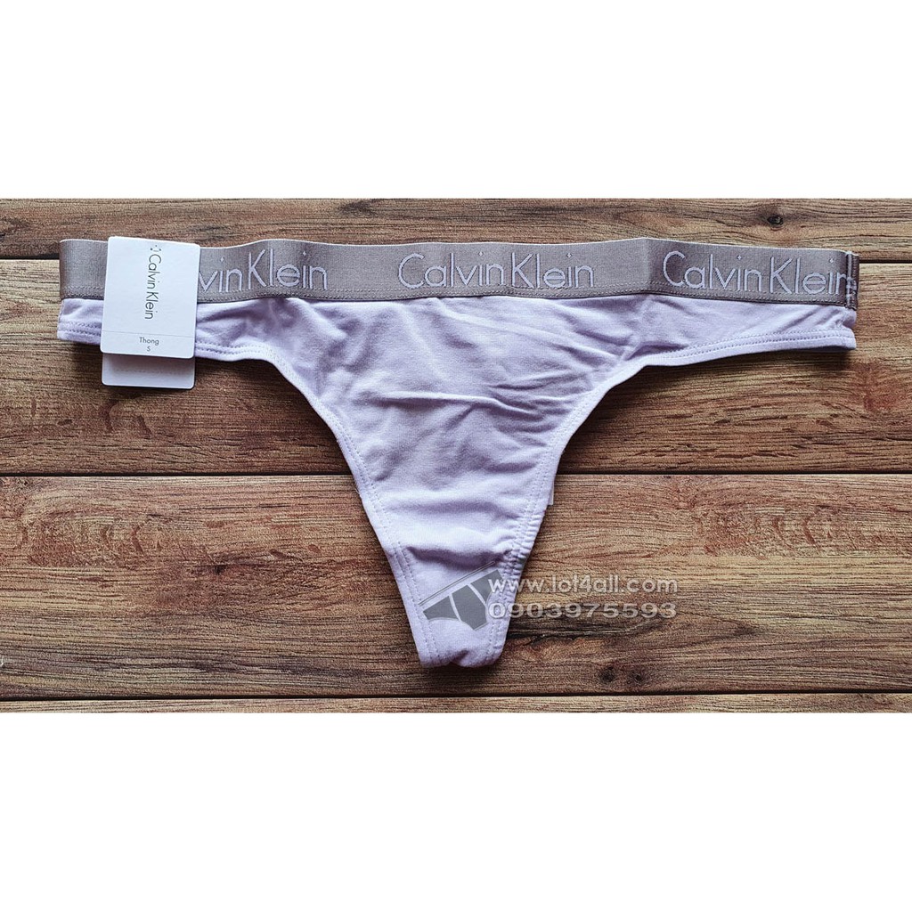 [CHÍNH HÃNG] Quần lót nữ Calvin Klein QD3539 Logo Cotton Stretch Thong Adrenaline