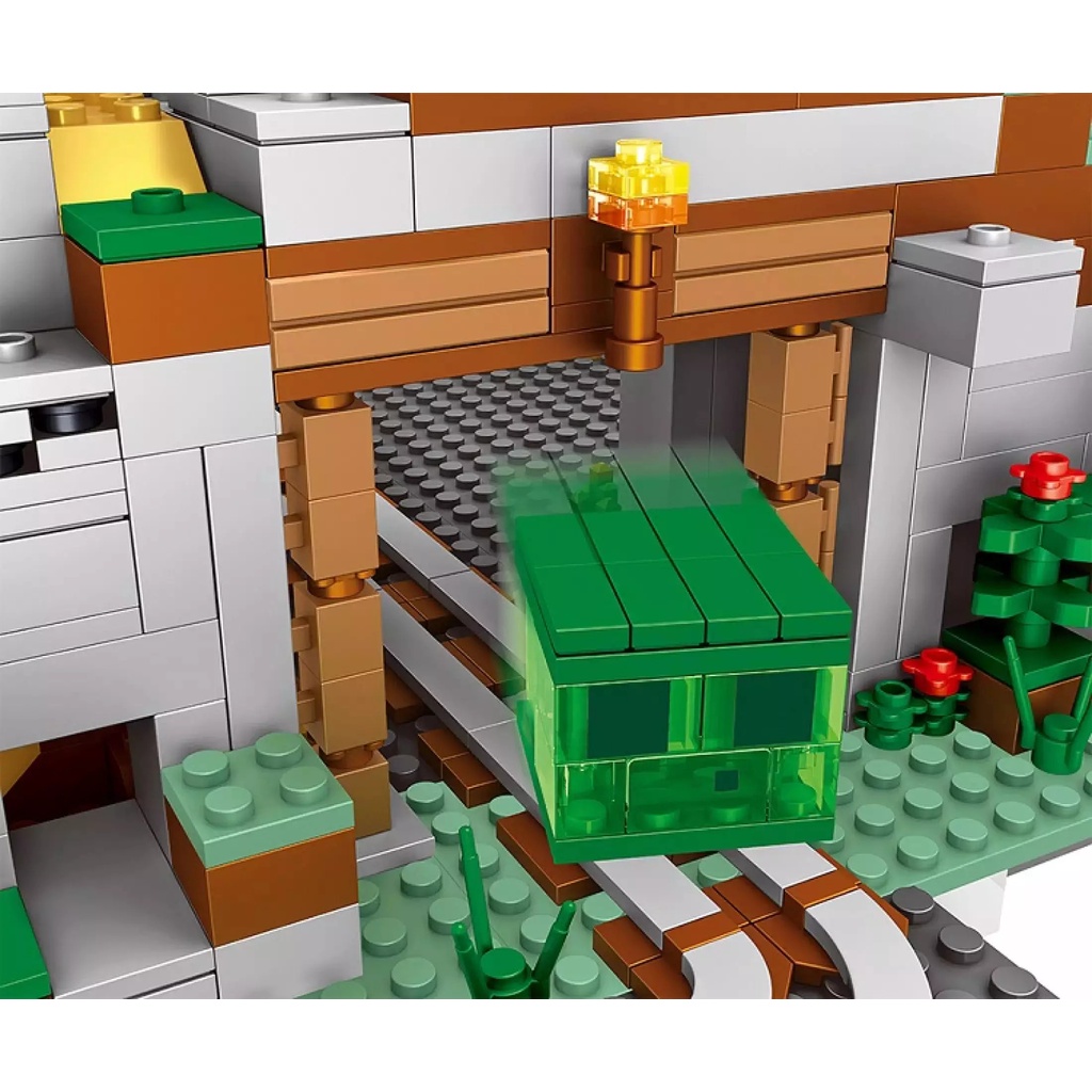 [LEGO MINERCRAFT] Đồ Chơi Lắp Ráp Lego Giá Rẻ Hang Động Trên Đỉnh Núi Cho Bé Từ 6 Tuổi, 590 Chi Tiết